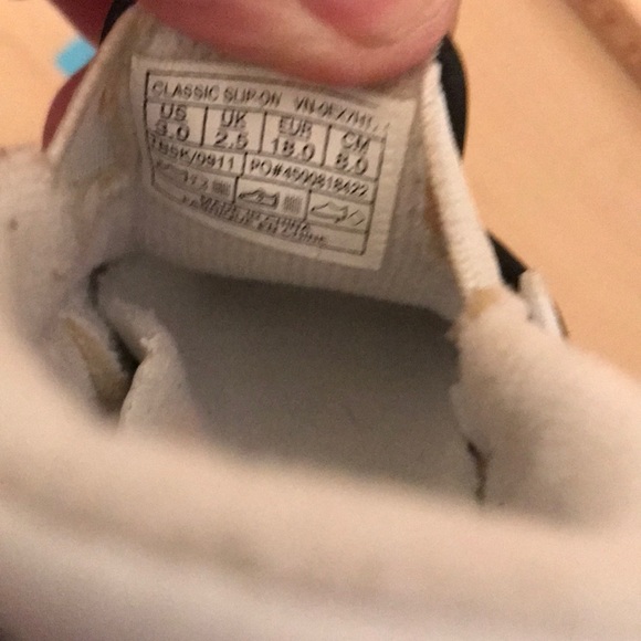 Baby Vans Checkered Black & White Slip On Shoes D2 - Picture 5 of 6